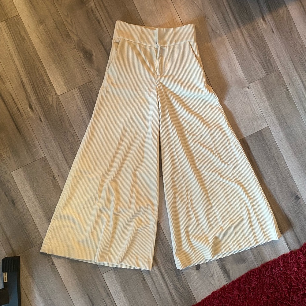 Marni White Wide Leg Corduroy Pants
